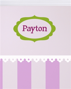 Scallop Name Frame wall decal sticker
